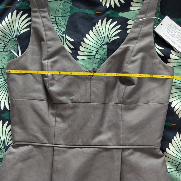 J. Crew Women’s Gray Cotton Corset Dress Lined With Pockets NWT - Picture 9 of 9
